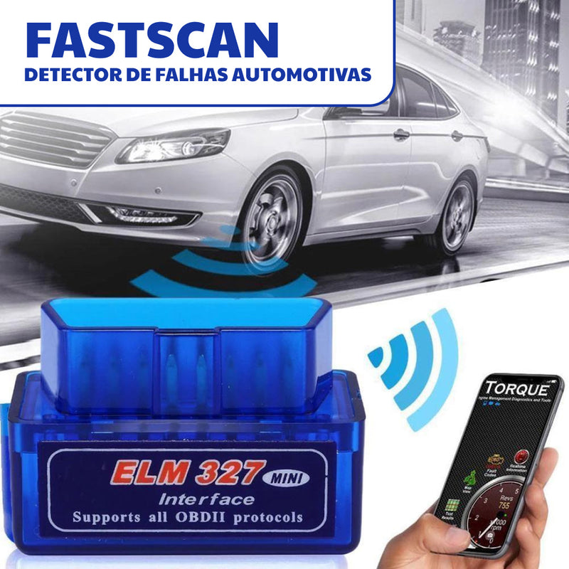 FastScan - Scanner Automotivo OBD Bluetooth +50 Funções Diagnósticas