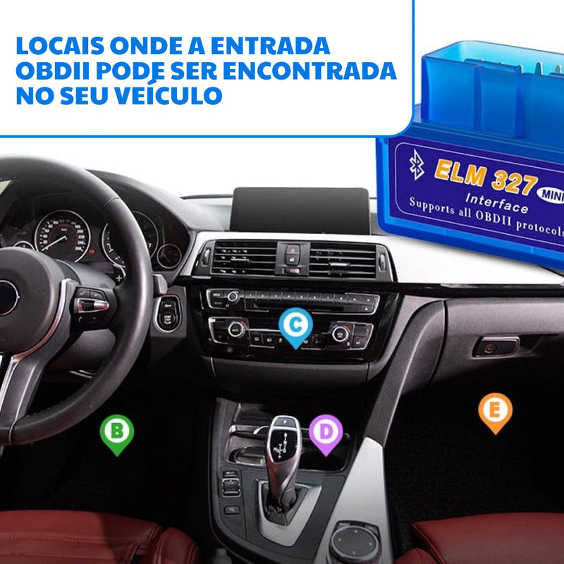 FastScan - Scanner Automotivo OBD Bluetooth +50 Funções Diagnósticas